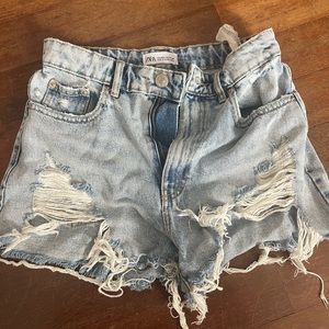 Zara high waisted jean shorts
